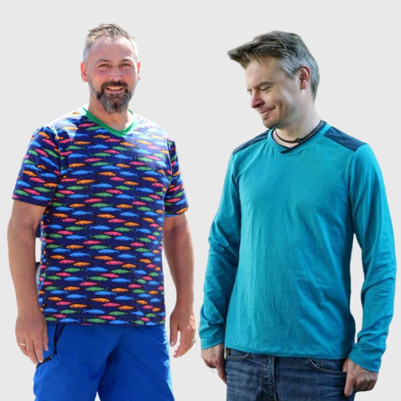 Männershirt Kalle xs-3xl V-Ausschnitt oder Rundhals  image number 1