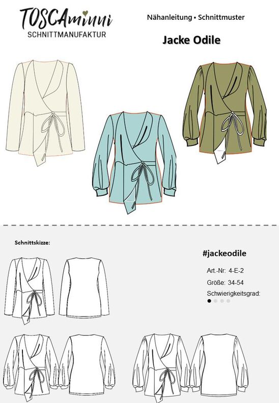 Jacke Odile Gr. 34-54 Schnittmuster image number 5