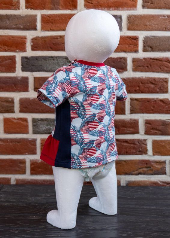 Lia – Baby Shirt mit Rüsche und Knopfleiste Gr. 56-98, A4+A0 image number 3