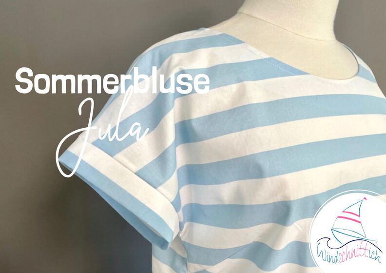 Sommerbluse Jula | 34 – 50 | A4, A0, Beamer image number 6