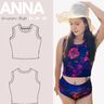 PDF-Schnittmuster: Crop-Bikini-Top-Anna Gr. 34 - 50 thumbnail number 1