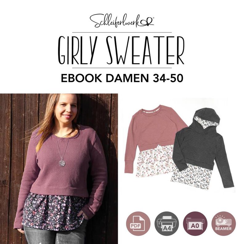 Girly Sweater Damen | Schleiferlwerk | eBook | 34-50 image number 1