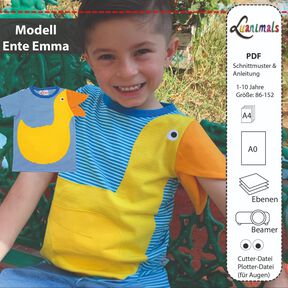 T-Shirt Kind E-Book Luanimals Ente Emma (86-152cm)