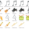 Musikinstrumente Minis Stickdatei thumbnail number 3