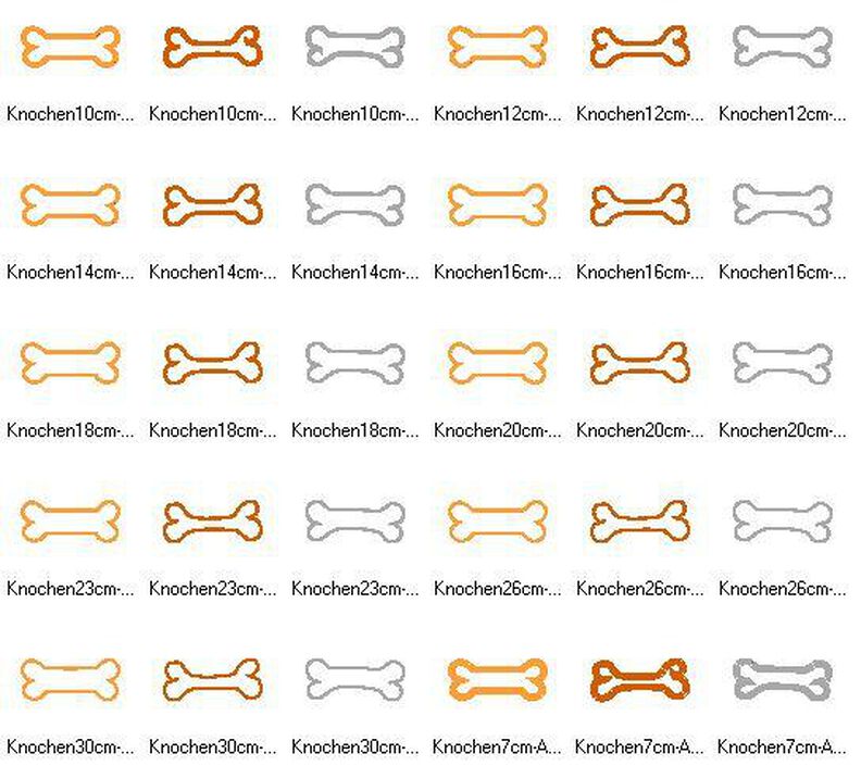 Knochen Stickdatei  in 10 Größen image number 3