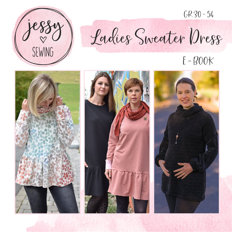 *Ladies Sweater Dress* Sweater, Hoodiekleid, Ballonärmel image number 1