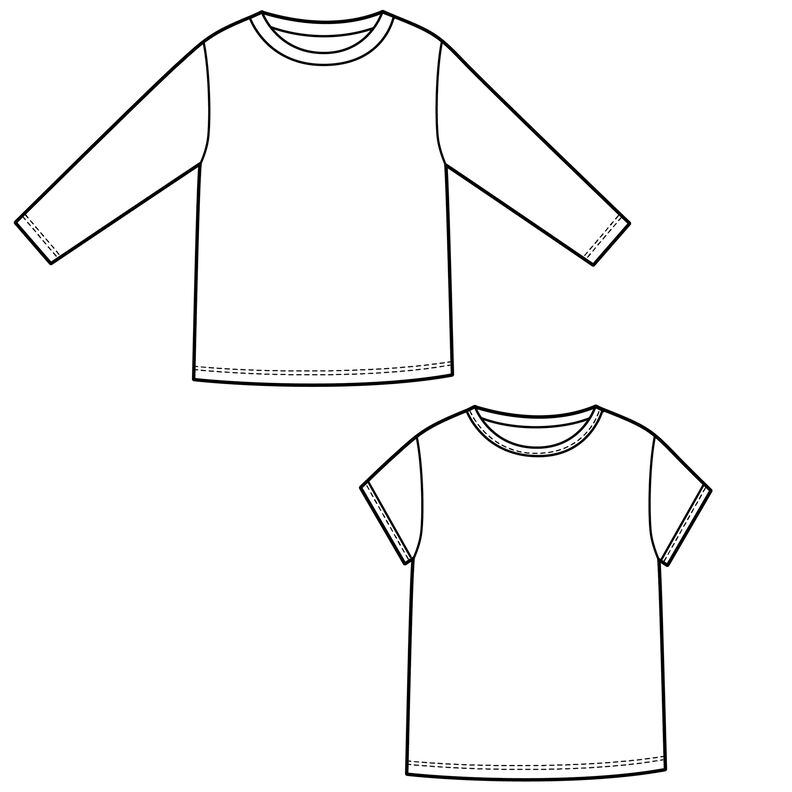 Kinder Shirt Schmal mit Kurz- & Langarm LALU ♥ Gr. 92-164 image number 10