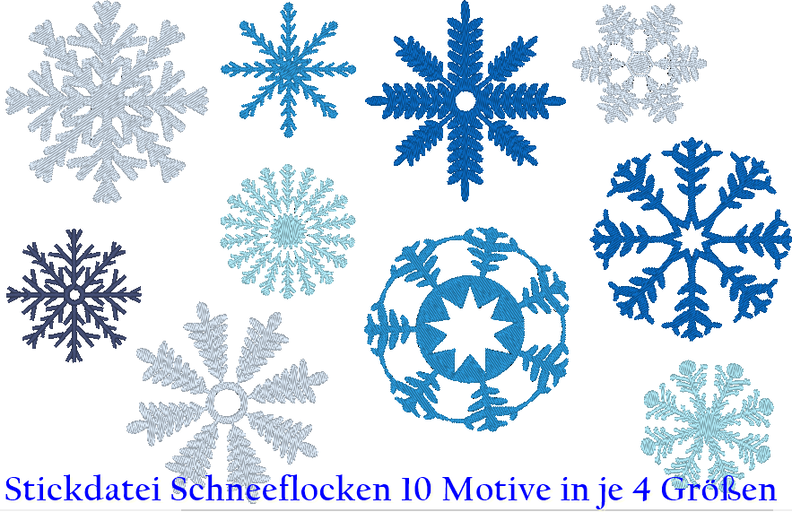 Mega Set Schneeflocken Stickdatei image number 4