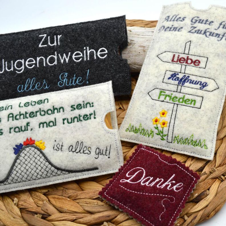 Stickdatei Schokohülle Jugendweihe Glückwünsche image number 1