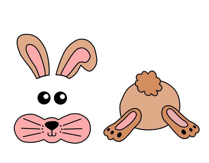 Hase vorn und hinten Applikationsvorlage PDF image number 3