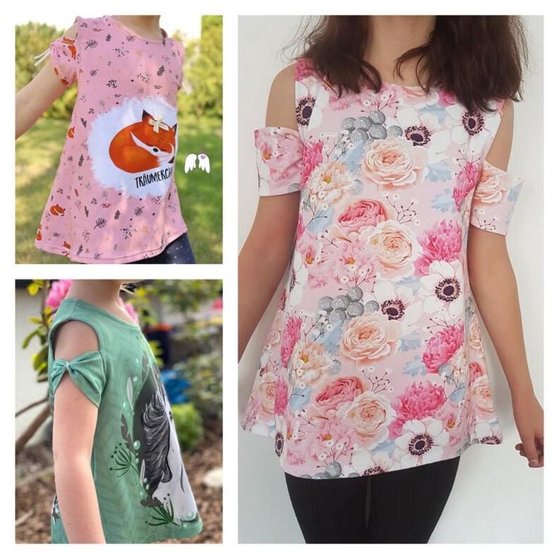 Sommershirt ALLEGRA Gr. 110-164 cut out Schleife image number 1