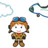 Stickdatei Pilot Flugzeug Wolke thumbnail number 3