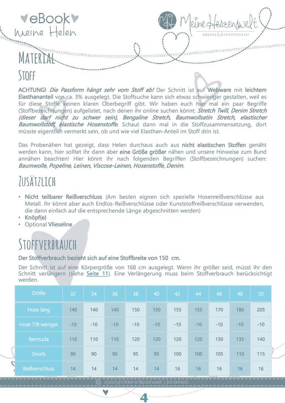 Shorts Damen - Schnittmuster Gr. 32-50 - meine HELEN #97 image number 4