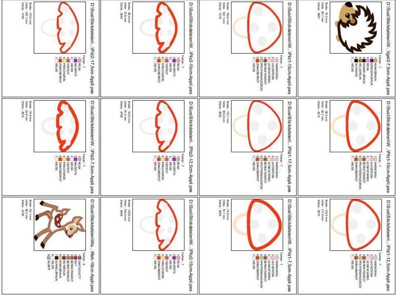 Stickdatei Waldtiere für Stoffapplikation image number 10