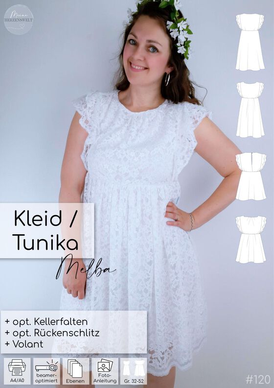 Kleid/Tunika Damen – Schnittmuster Gr. 32-52 – Melba#120 image number 10