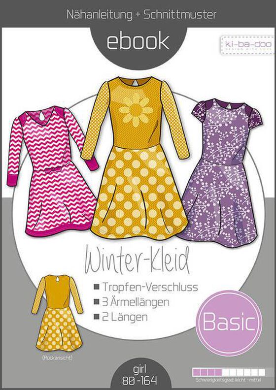 Ebook/Nähanleitung Basic Winterkleid Kinder Gr. 80 - 164 image number 3