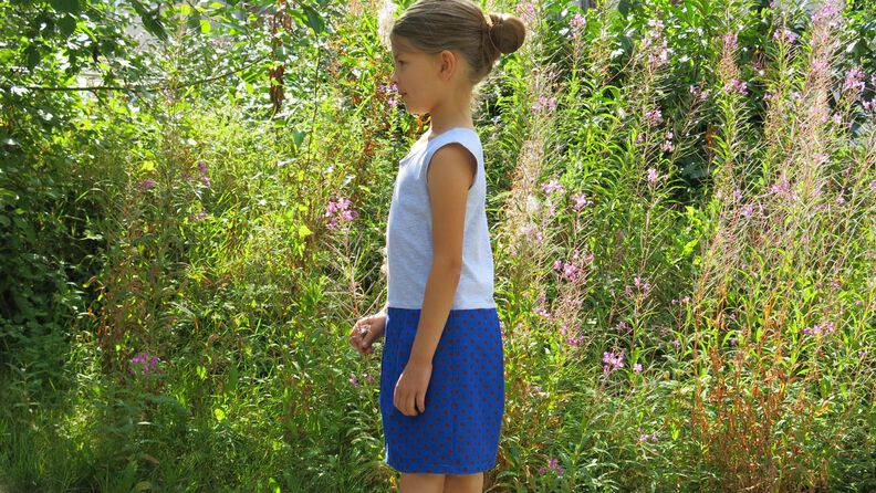 SALLY - Kinderkleid Materialmix 98-152 image number 2