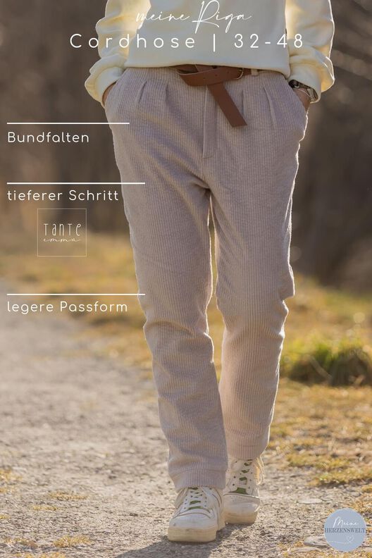 Cordhose – eBook Schnittmuster Gr. 32-48 – Riga #151 image number 2