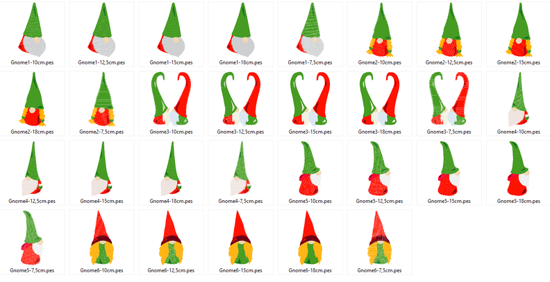 Gnome Zwerg Weihnachten Stickdatei image number 3