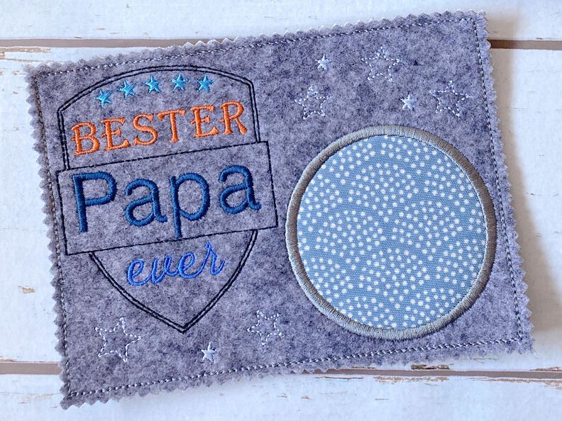 Stickdatei Papa Mug Rug Tassenteppich image number 7