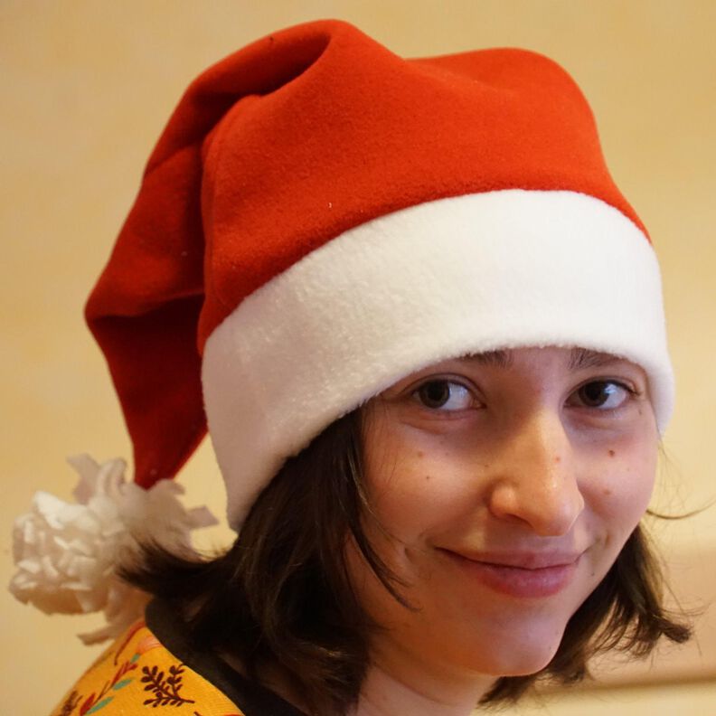 einfache Weihnachtsmann Mütze nähen Wichtel alle Gr. image number 2