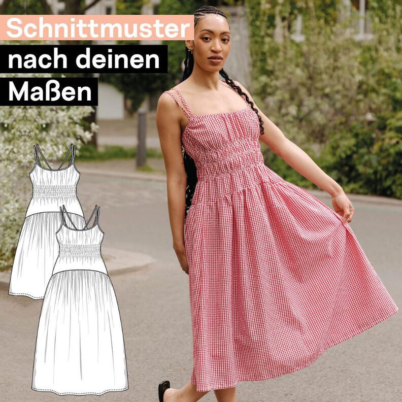 Schnittmuster nach Maß: Sommerkleid Damen A-Linie Kleid image number 1