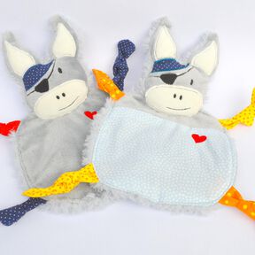 ITH Esel Pirat Schmusetuch Stickdatei 18x30cm