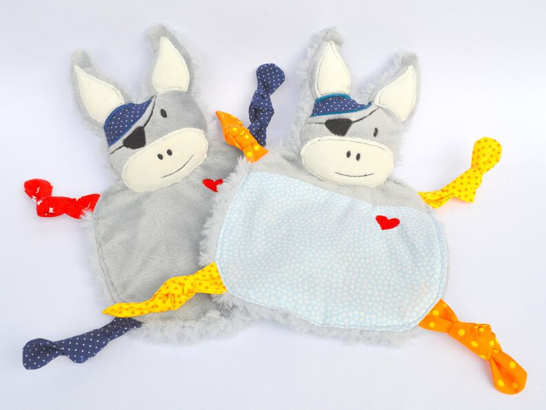 ITH Esel Pirat Schmusetuch Stickdatei 18x30cm image number 2