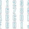 16cm Buchstaben schmal + Zahlen Stickdatei Alphabet Zahl thumbnail number 4