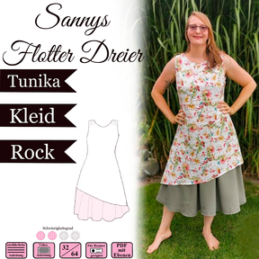 Sannys Flotter Dreier - Gr 32-64 - EBook und Nähanleitung