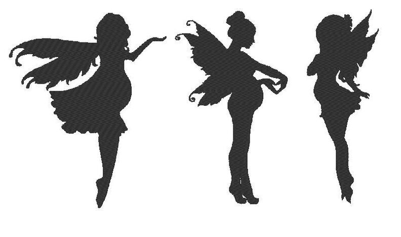 schwangere Feen Elfen Silhouetten Stickdatei schwanger image number 3