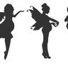 schwangere Feen Elfen Silhouetten Stickdatei schwanger thumbnail number 3