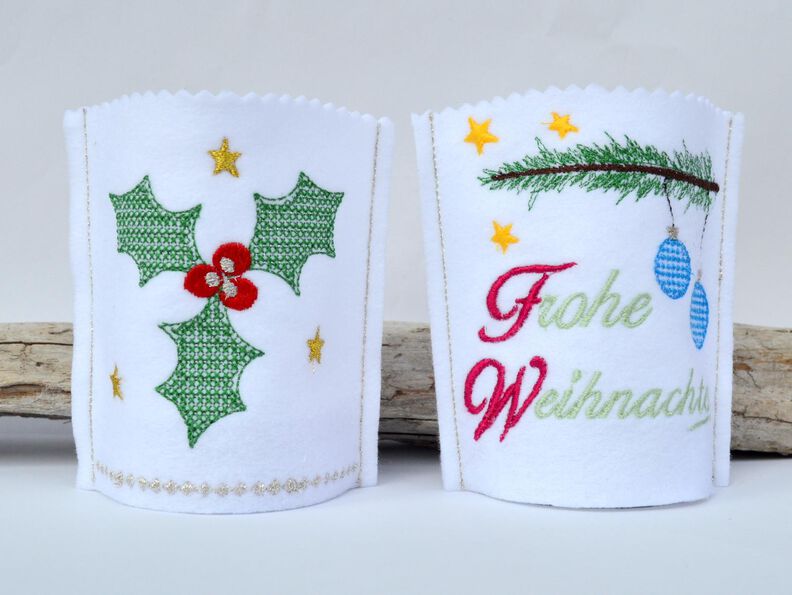 ITH Stickdatei LED Cover Weihnachten 4er SET 10x10cm Rahmen image number 2