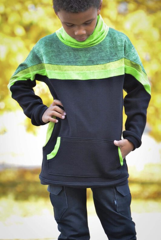 Kombi E-Book Hoodie Farbenbogen Gr. 68 - 140 image number 4