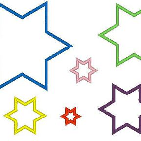 Stickdatei Sternapplikation in 11 Größen 