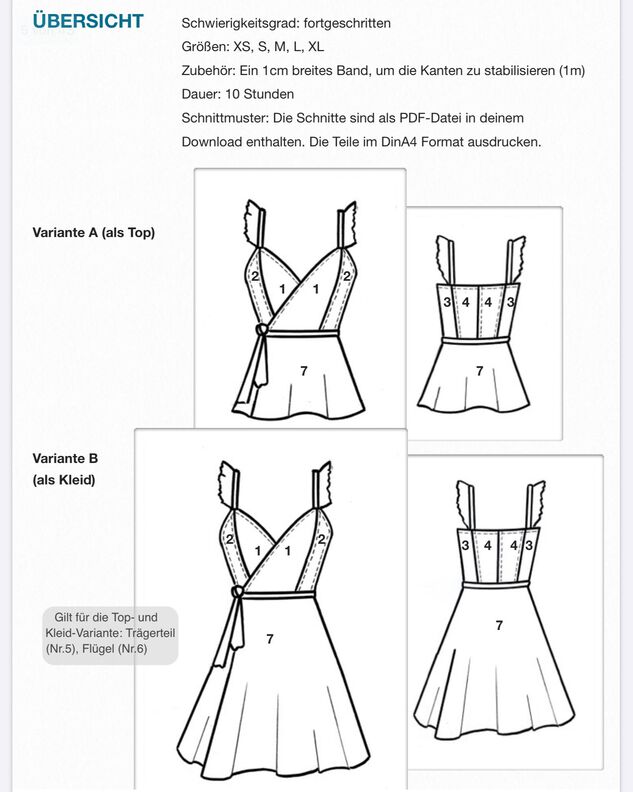 Wickelkleid/ Top #Adela Nähanleitung und Schnittmuster  image number 8