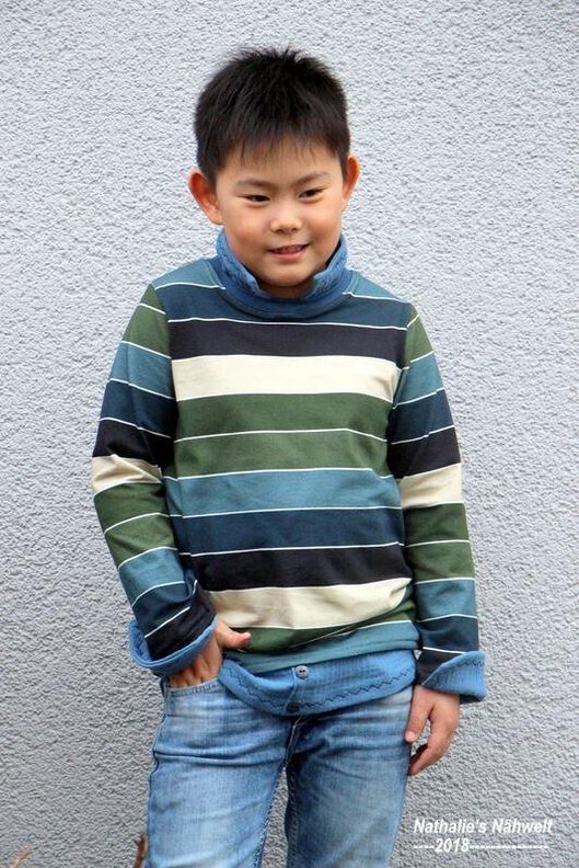 "Layering Sweater" maxi - Pullover im Lagenlook Gr. 128 - 164 image number 5