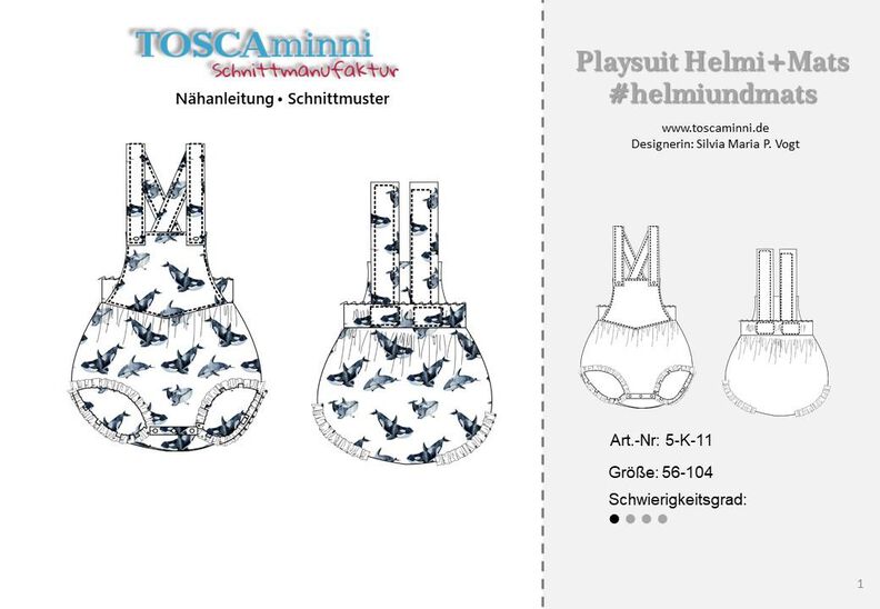 Latzhose Helmi + Matz Gr. 56-104 Schnittmuster image number 7