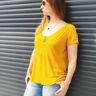"Summer Blues" eine Bluse mit raffinierter Raffung, 32-46 thumbnail number 3