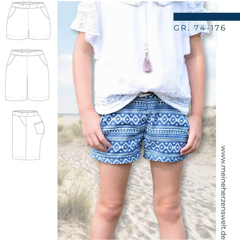 Shorts/Hose Kinder Schnittmuster Gr. 74-176 - deine SURI #43 image number 1