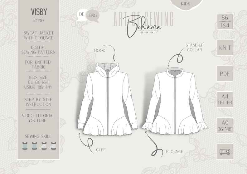VISBY.sweatjacke | Kinder | 86-164 image number 8