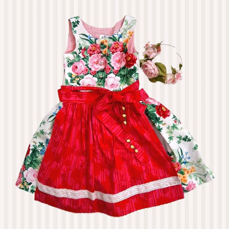 Schnittmuster Dirndl Herzilein Gr. 80-140 A4 / A0-Datei image number 1