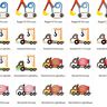 Stickdatei Baufahrzeuge Mischer Kran Auto Bagger thumbnail number 2