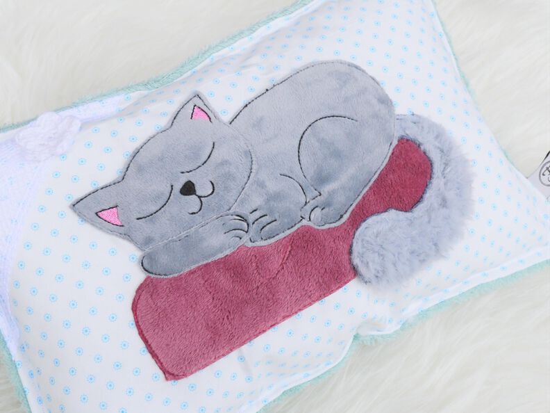 Stickdatei Katze doodle schlafende Katze 5 Größen image number 4