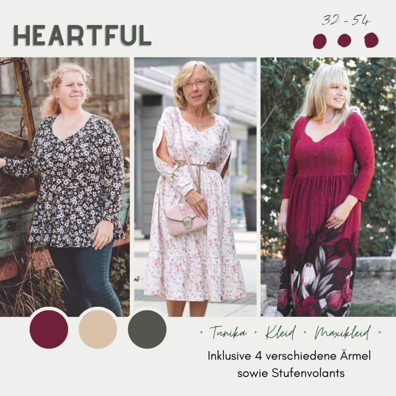 HEARTFUL - Tunika , Kleid , Stufenkleid 32 bis 54  image number 1