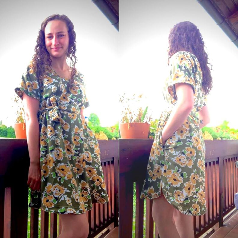 Kleid Tunika gerundeter Saum + Taschen SINAR ♥ Gr. 34-56 image number 8