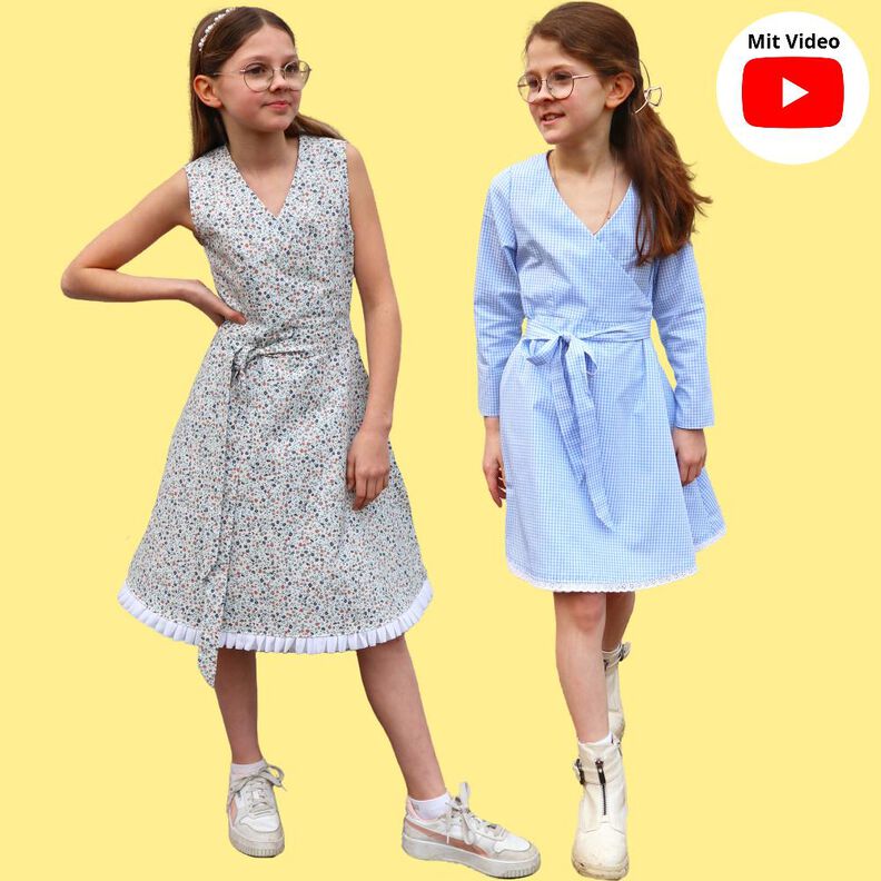 Kinder Kleid Wickelkleid Bluse GAYA ♥ Gr. 92-164 image number 1