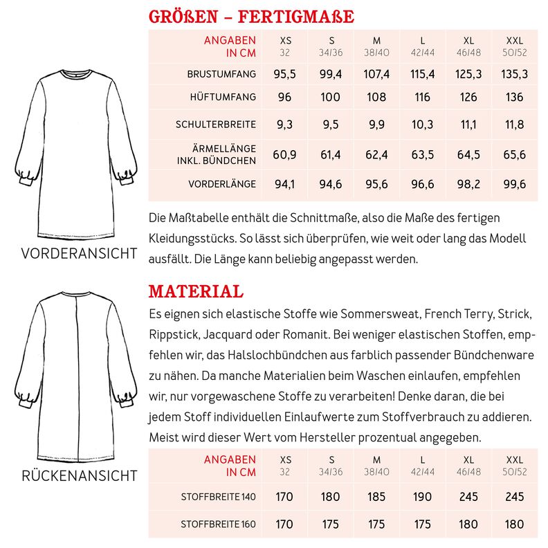 FRAU LINN - Sweatkleid mit Ballonärmeln XS-XXL image number 9