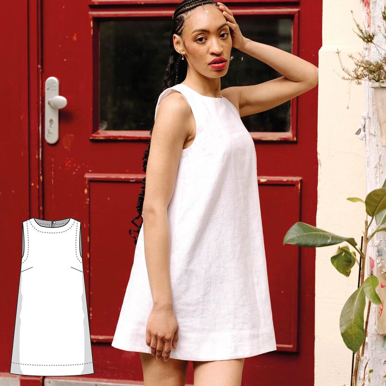 Leinenkleid Schnittmuster Damen XS-XXXL Minikleid image number 1