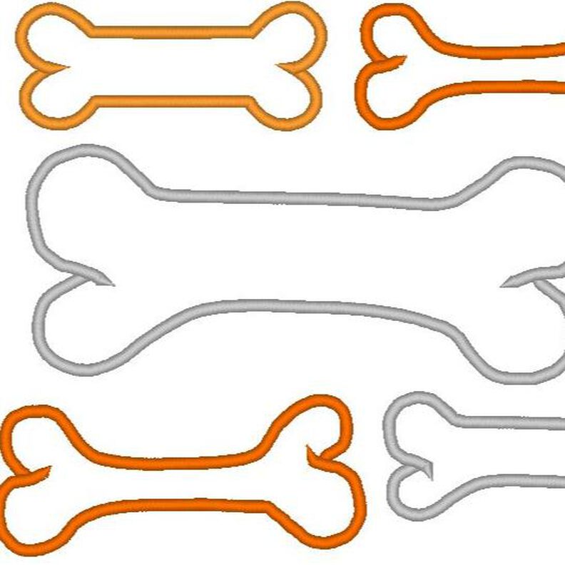 Knochen Stickdatei  in 10 Größen image number 1